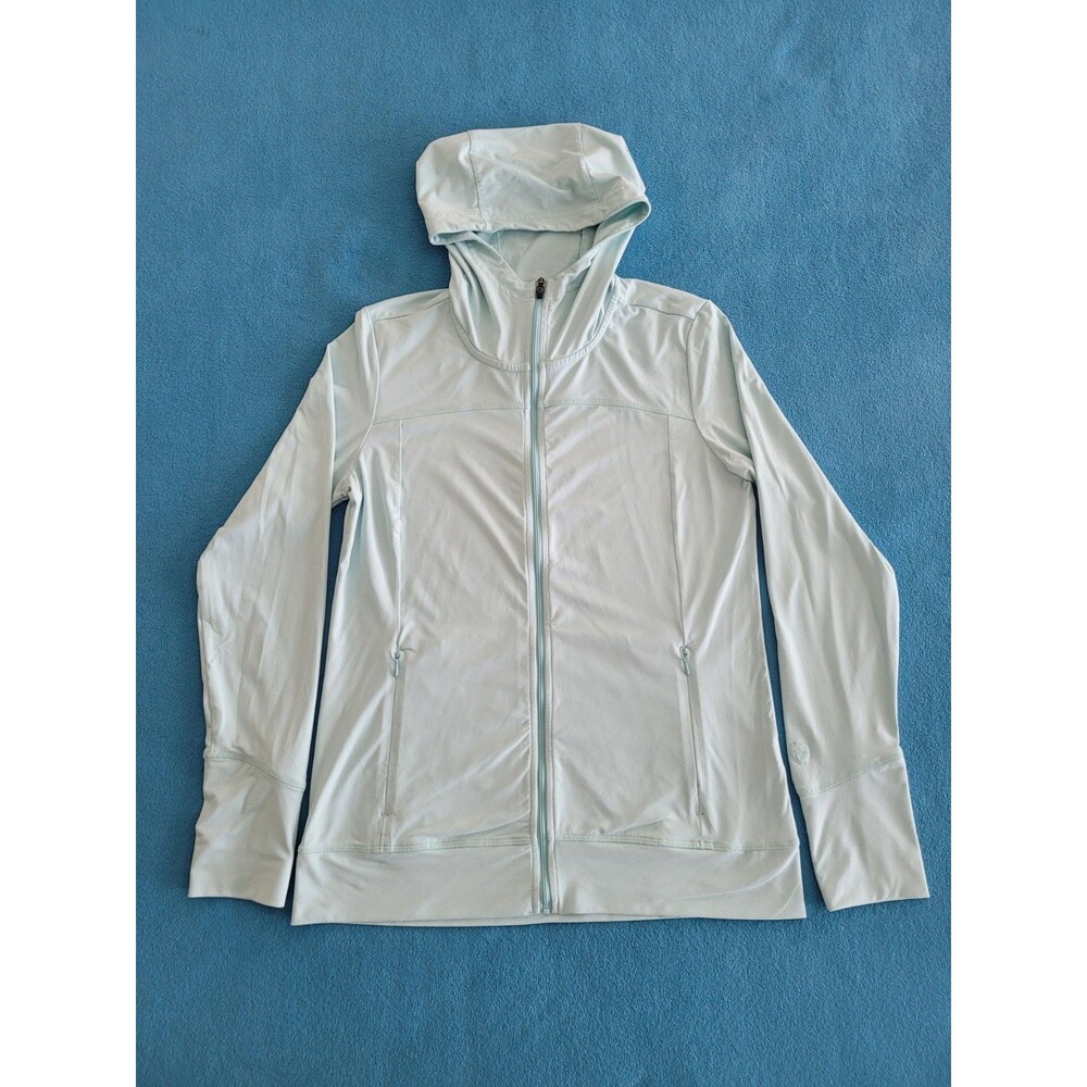Kuhl Women’s Jacket Light Blue Thin Hooded Full Zip Size XS Performance